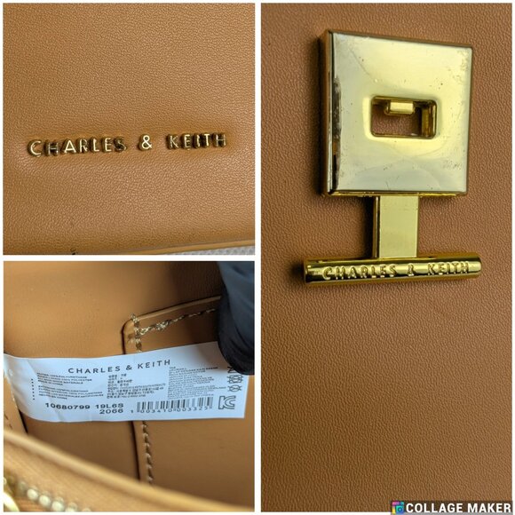 Charles & Keith Charlotte bag Camel Shoulder Bag - Picture 6 of 14